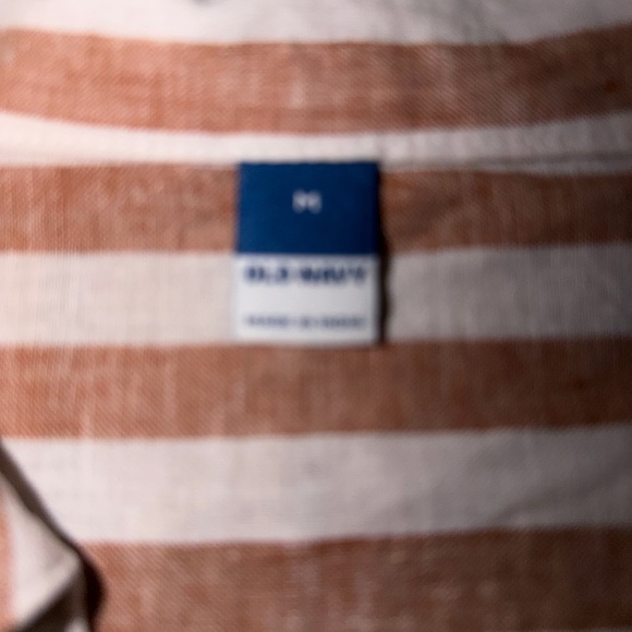 Old Navy Women’s Tan and White Striped Shirt - Picture 3 of 5